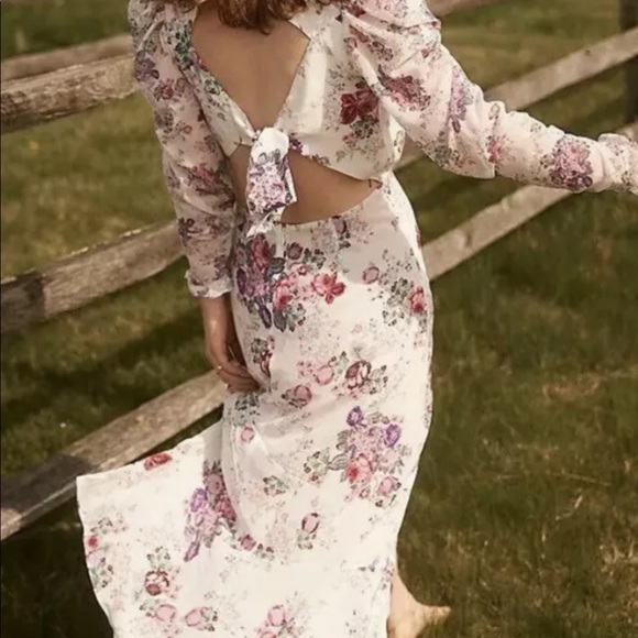 FOR LOVE AND LEMONS ROSS RUCHED RUFFLE MIDI DRESS - Picture 3 of 8